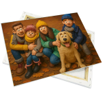 Tela canvas sobre estirador