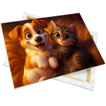 Tela canvas sobre estirador