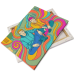 Tela canvas sobre estirador