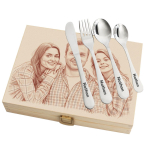 Conjunto de talheres em estojo