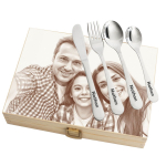 Conjunto de talheres em estojo