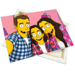 Tela canvas sobre estirador