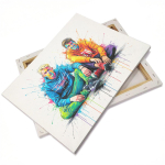 Tela canvas sobre estirador