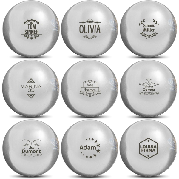 2 conjuntos de 3 bolas OBUT personalizadas