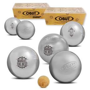 2 conjuntos de 3 bolas OBUT personalizadas 2 conjuntos de 3 bolas OBUT personalizadas