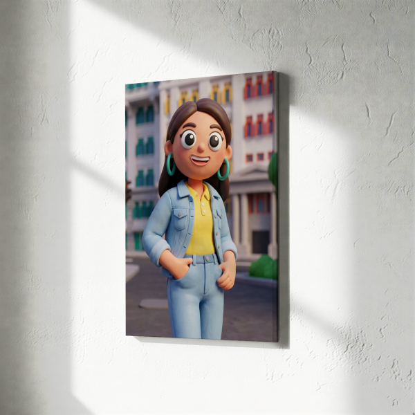 Retrato em estilo Clay Art a partir de uma foto