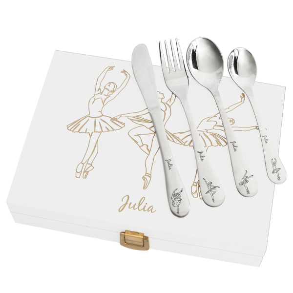Talheres de bailarina personalizados para crianças
