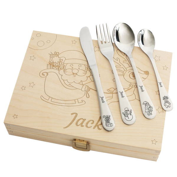 Talheres de Natal personalizados para crianças