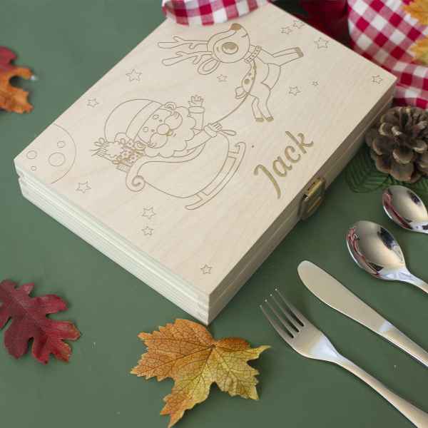 Talheres de Natal personalizados para crianças