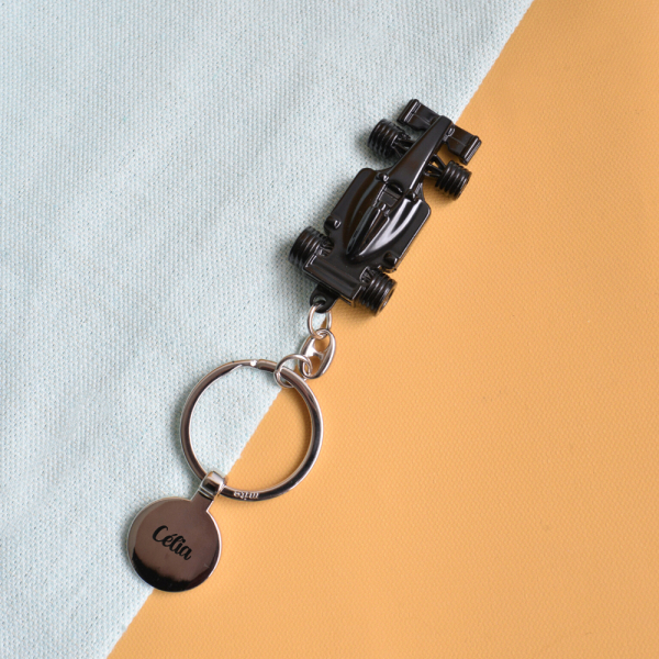 Porta-chaves de Fórmula 1 gravado