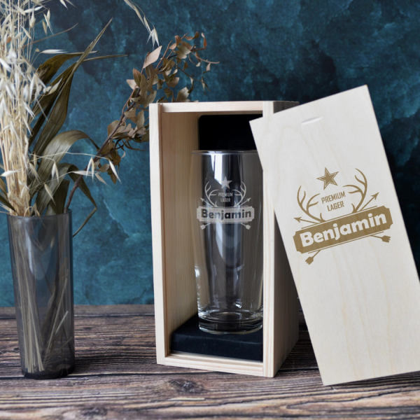 Copo de cerveja com nome gravado