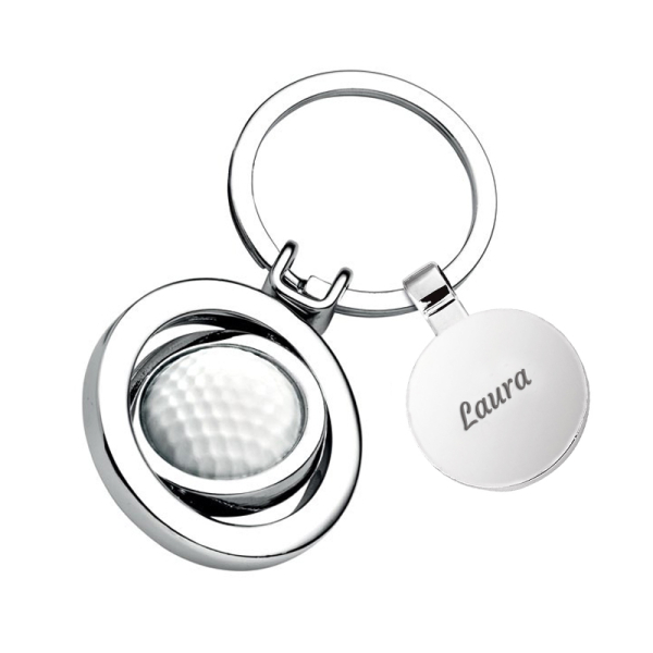 Porta-chaves bola de golfe personalizado