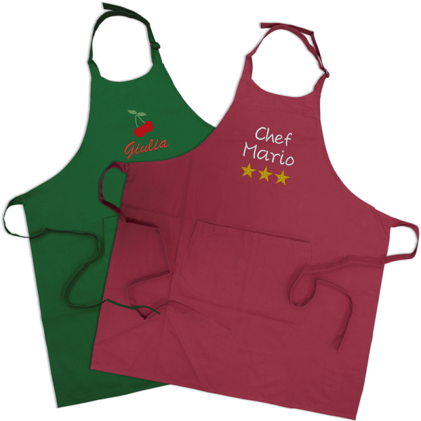 Avental de cozinha personalizado 100% algodão orgânico