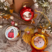 Bola de Natal dourada personalizada com foto