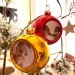 Bola de Natal dourada personalizada com foto