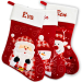 Bota de Natal vermelha personalizada com motivo