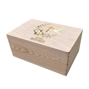 Caixa de memórias em madeira personalizada batismo Caixa de memórias em madeira personalizada batismo