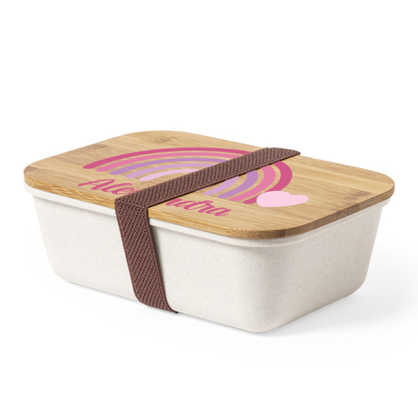 Caixa para lanche com arco-íris