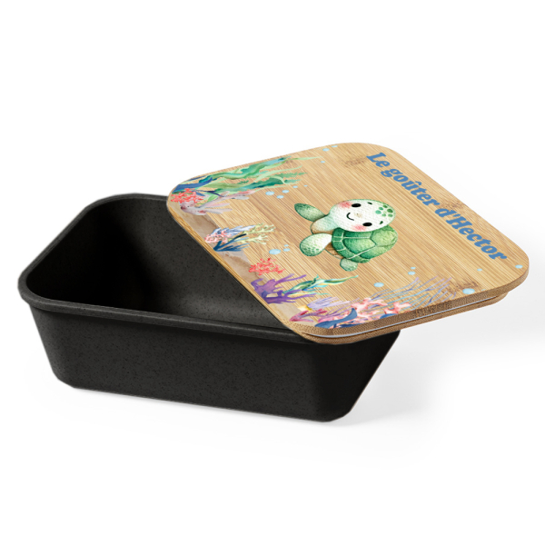 Caixa para lanche personalizada com decoração aquática