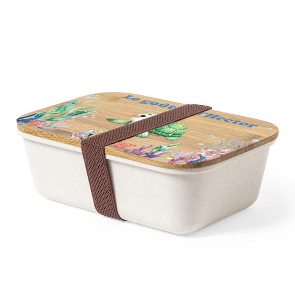 Caixa para lanche personalizada com decoração aquática