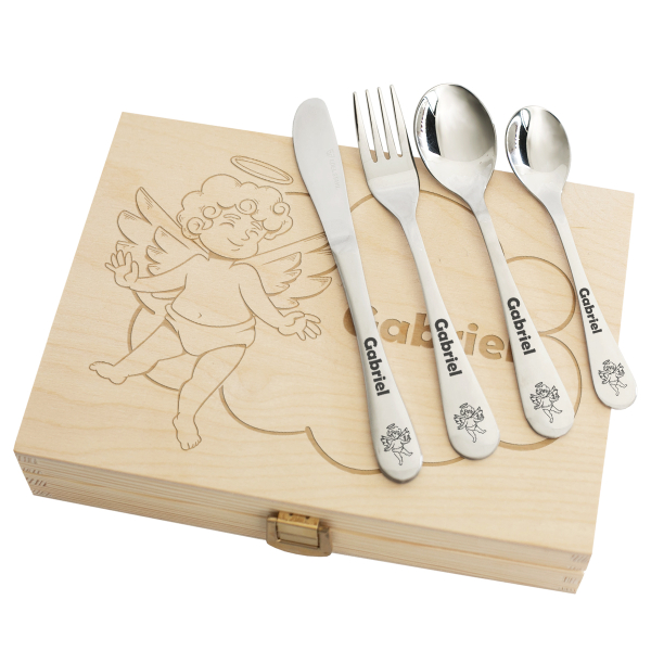 Talheres personalizados pequeno anjo