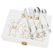 Talheres para crianças personalizados com coelhos