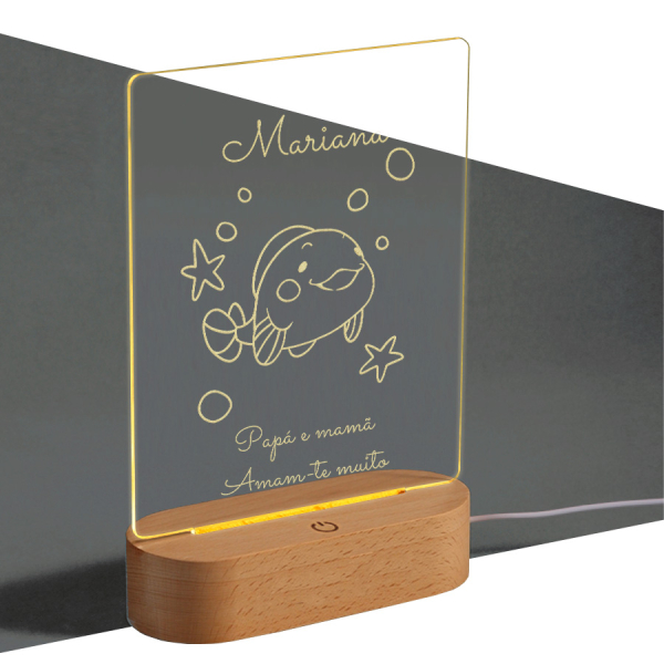Candeeiro LED personalizado com animais
