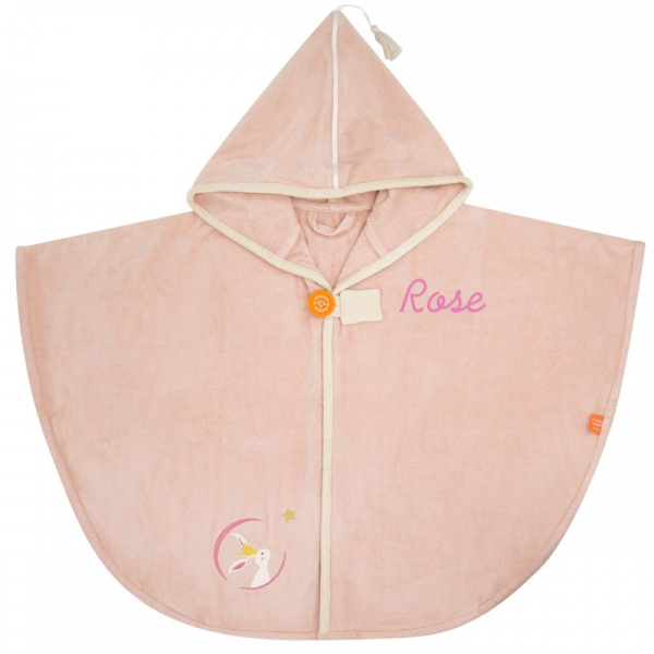 Capa de banho personalizada para criança  Coelho Rosa