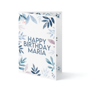 Cart�o de felicita��es Flores azuis