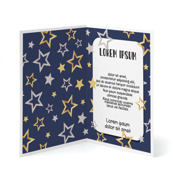 Cart&atilde;o de felicita&ccedil;&otilde;es Shining Stars