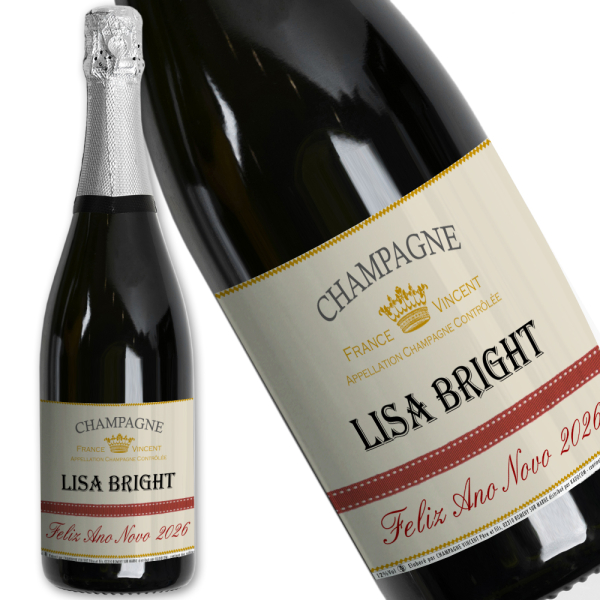 Champanhe com rótulo personalizado