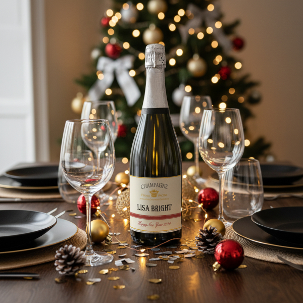 Champanhe com rótulo personalizado