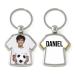 Chaveiro com foto e nome em camisola de futebol