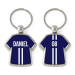 Chaveiro personalizado camisola de futebol duas riscas