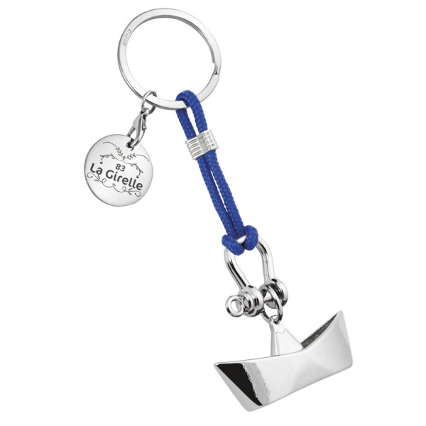 Chaveiro personalizado em forma de barquinho de origami