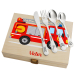 Coffret camião de bombeiros e os seus talheres personalizados Coffret camião de bombeiros e os seus talheres personalizados