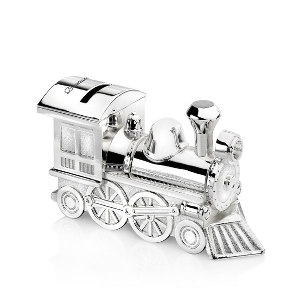 Cofrinho de metal locomotiva