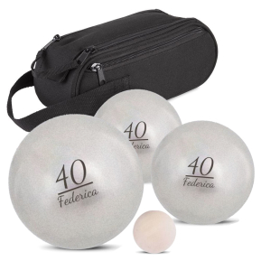 Conjunto de 3 bolas de petanca personalizadas para um aniversário Conjunto de 3 bolas de petanca personalizadas para um aniversário