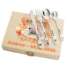 Conjunto de talheres infantis personalizado Pequeno Raposinho com foto