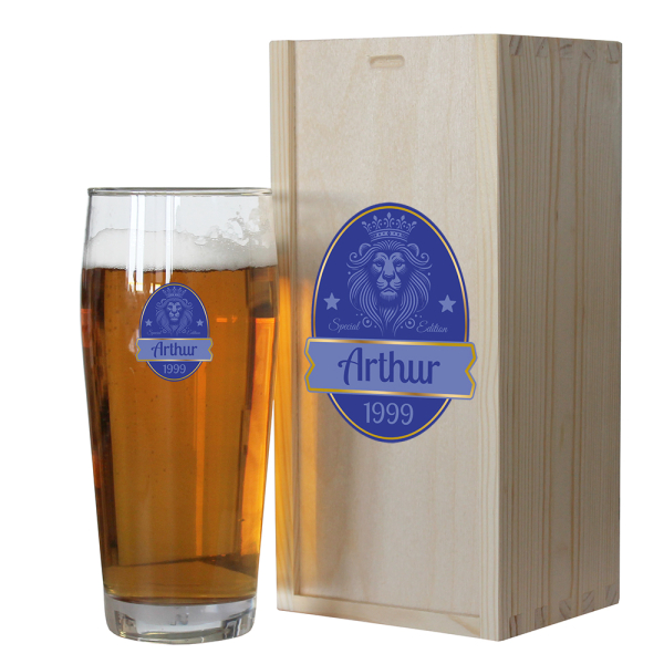 Copo de cerveja Lion personalizado por impress&atilde;o a cores