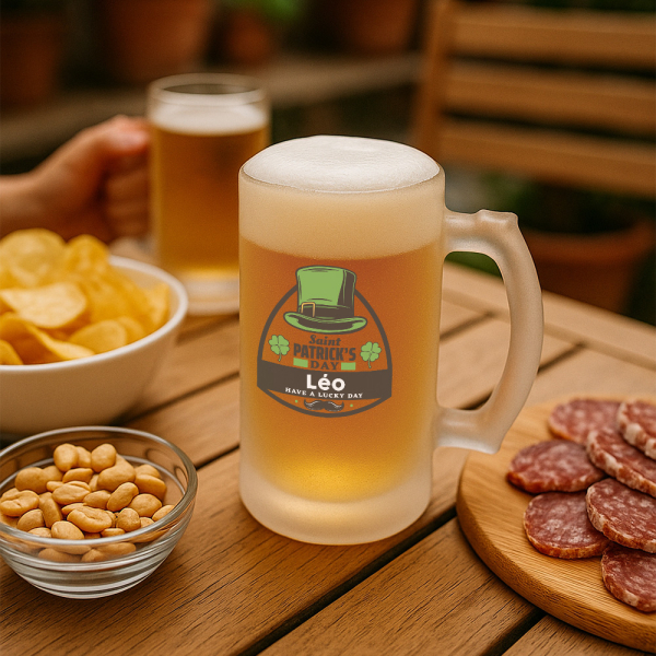 Copo de cerveja personalizada Dia de São Patrício