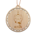 Bola de Natal em madeira personalizada para criança