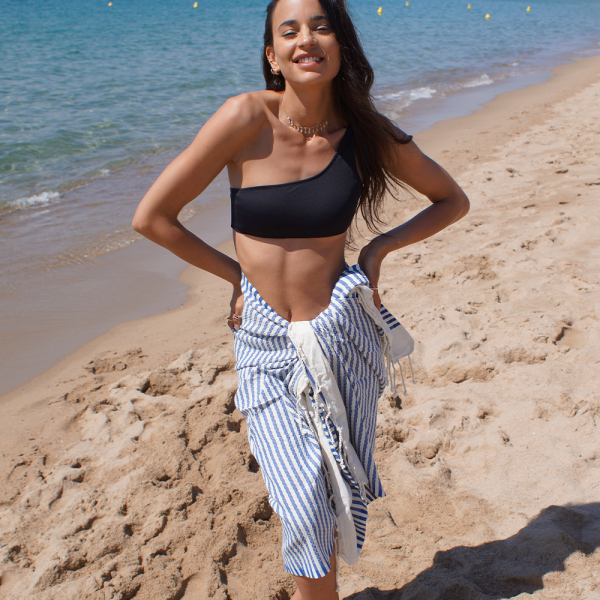 Fouta tradicional personalizada com riscas