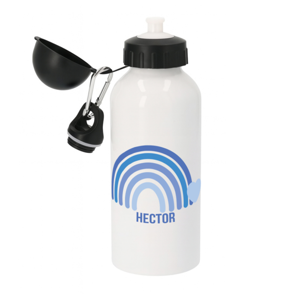 Garrafa de água com personalização arco-íris