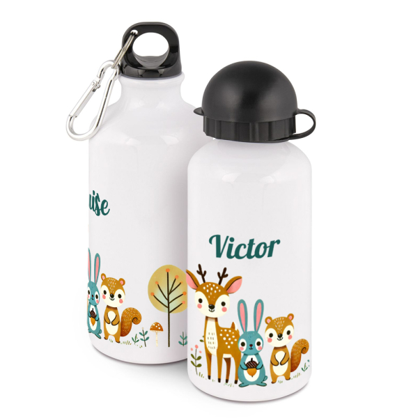 Garrafa de água personalizada floresta encantada