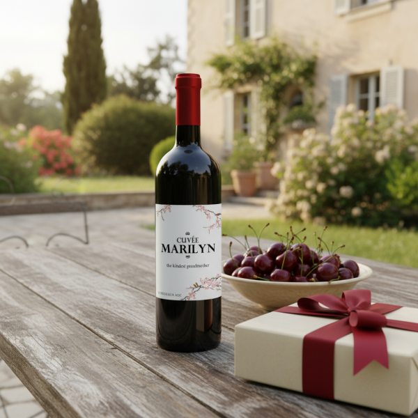 Garrafa de vinho personalizada Cerejeira