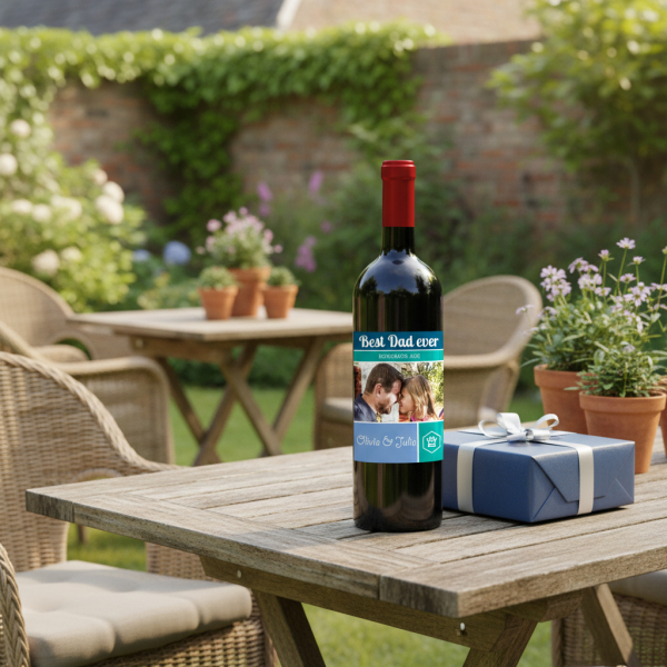 Garrafa de vinho personalizada Etiqueta foto