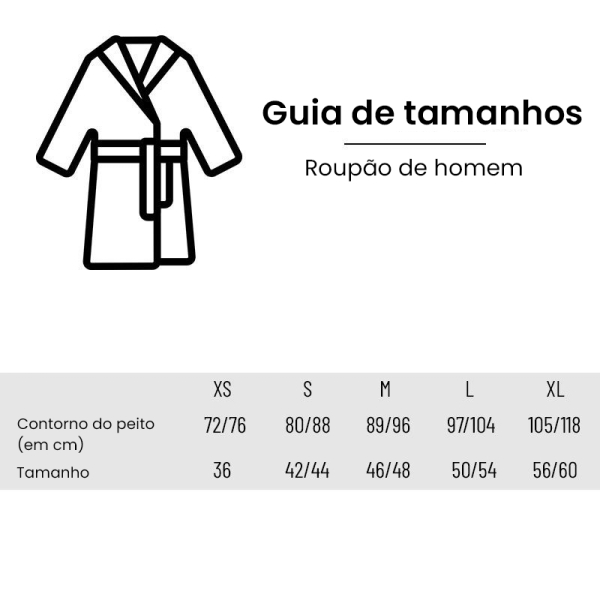 Roupão de banho personalizada para homem