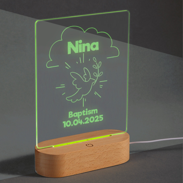 Lâmpada LED personalizada  Batizado