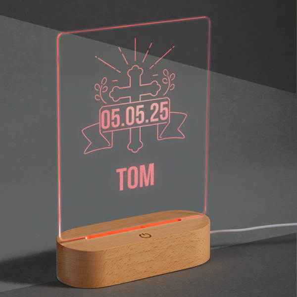 Lâmpada LED personalizada  Batizado